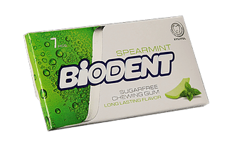 Жевательная резинка без сахара, со вкусом Мяты Biodent (7 пластинок)